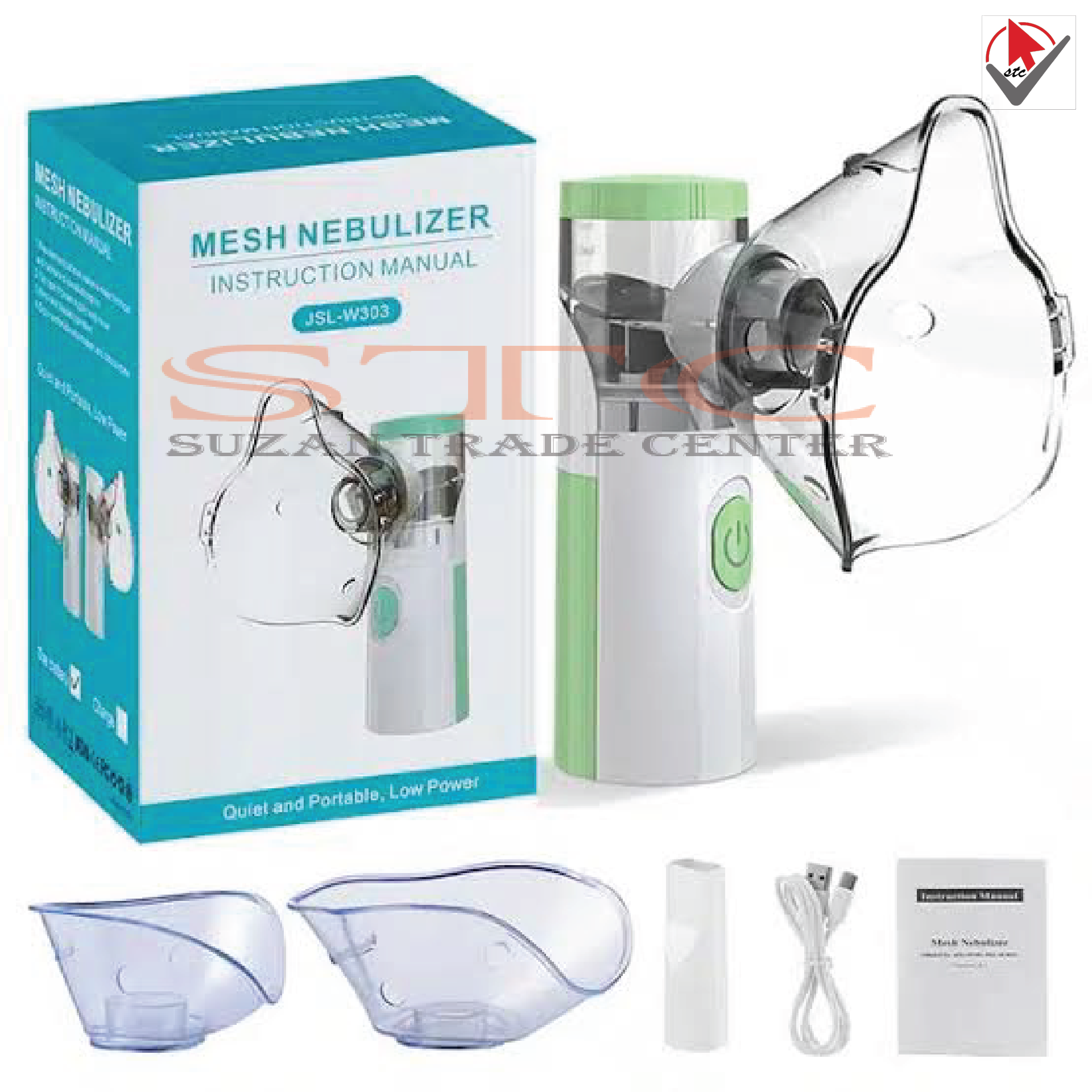 1 Mesh Nebulizer machine mini portable Handheld, Ultrasonic Steam Inhale, For Child & Adults Nebulization by STC - Image 1